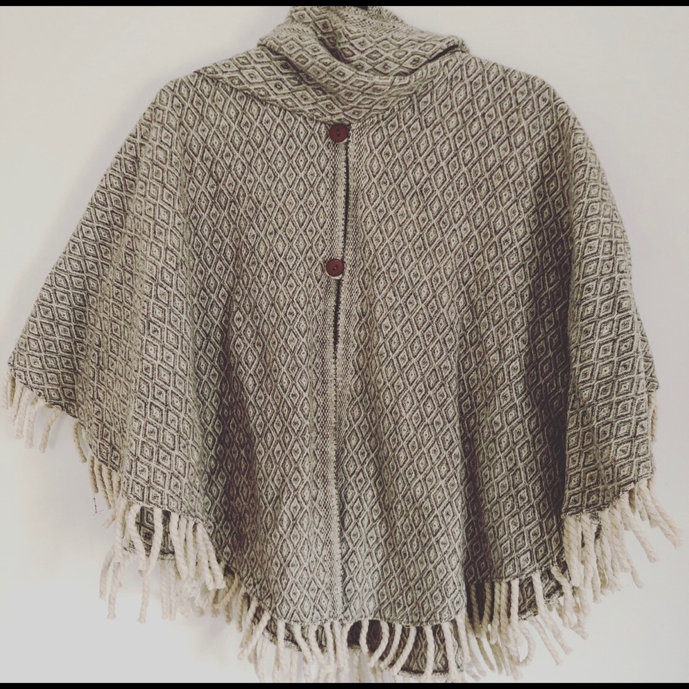 Hand woven pancho from Mexico, Oxaca